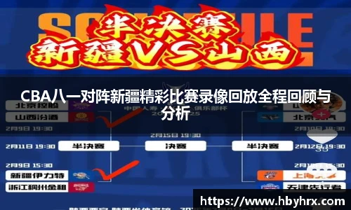 CBA八一对阵新疆精彩比赛录像回放全程回顾与分析